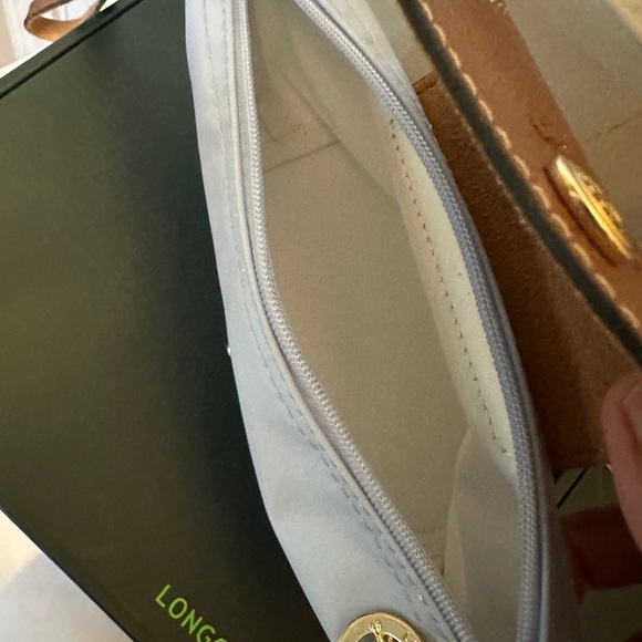 Longchamp Light Blue and Brown Wristlet - Picture 11 of 12